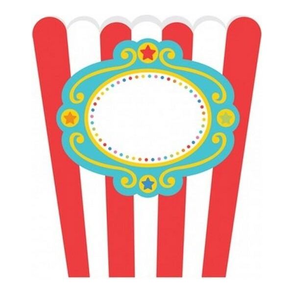 Amscan - Sacchetti Party Circus 8-Pack SG29888 (Taglia Unica) (Bianco/Rosso/Blu)-image