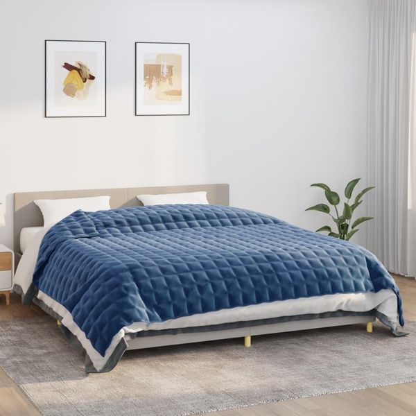 The Living Store Coperta Pesata Blu 220X260 Cm 11 Kg Tessuto-image