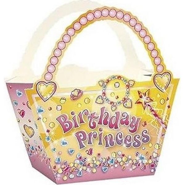 Unique Party - Borsa Per Feste "Pretty Princess"" Confezione Da 4 Pezzi SG31721 (Taglia Unica) (Colorato)"-image