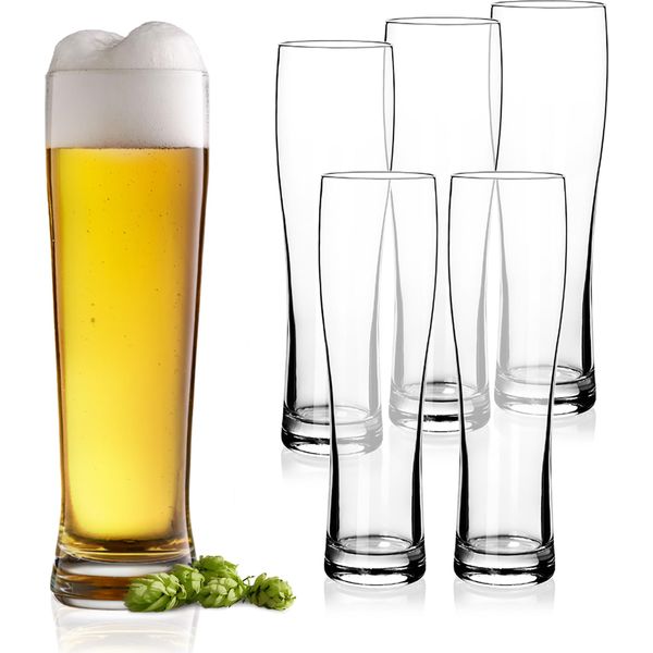 Set Di 6 Bicchieri Da Birra Di Frumento - 0,3 Litri / 300Ml - Bicchiere Da Birra (Set Di 6 / Piccolo)-image