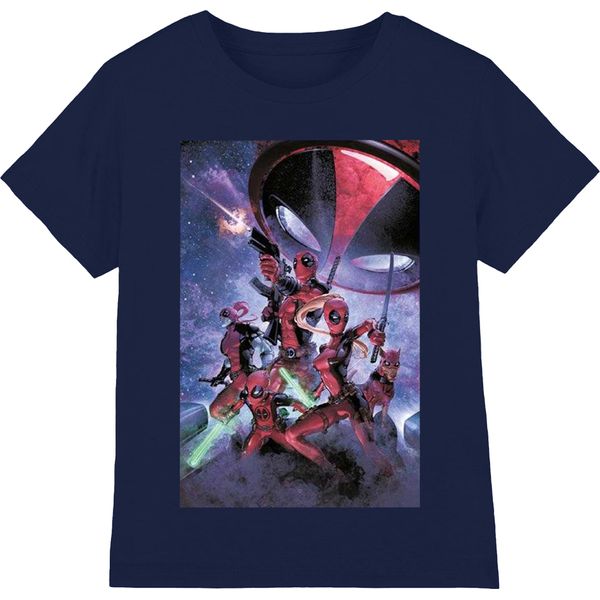 Deadpool - Maglietta "Family"" Per Uomo/Donna Unisex RO9869 (Xxl) (Blu Navy)"-image