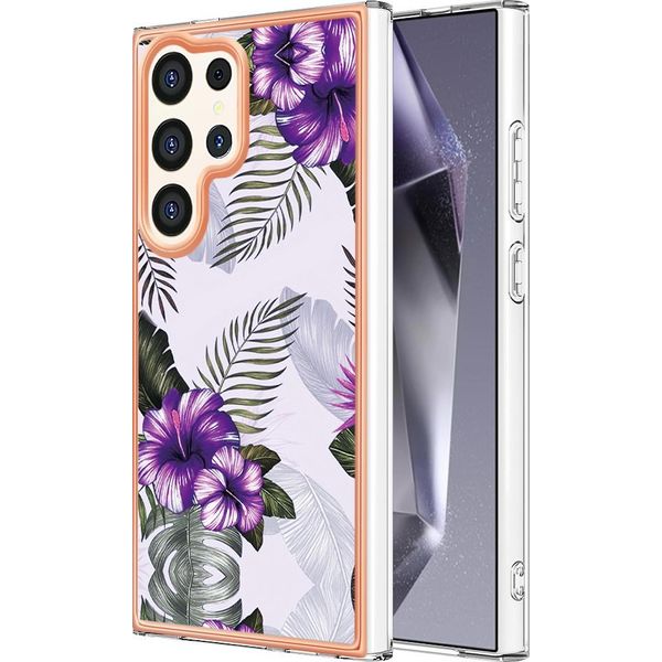 Custodia Per Samsung Galaxy S24 Ultra Modello Tpu Silicone Antiurto Custodia Bumper Viola-image