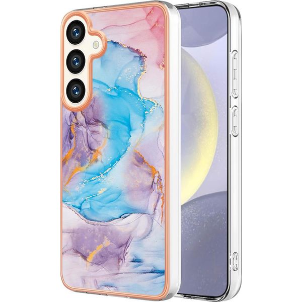 Custodia Per Samsung Galaxy S24 Modello Tpu Silicone Antiurto Custodia Bumper Blu-image