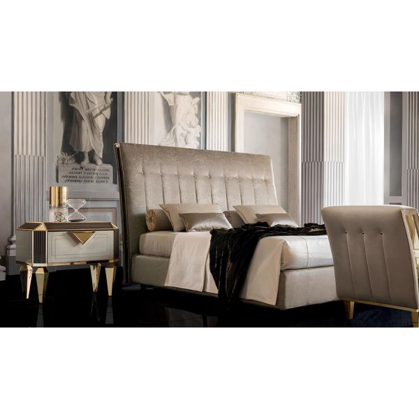 Letto 2X Comodino 3 Pezzi Cameretta Design Letti Hotel Completo-image