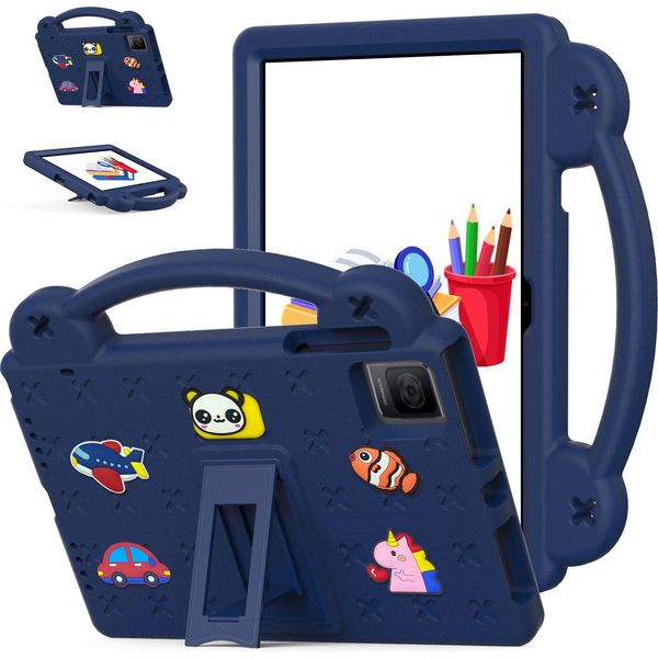 Custodia Protettiva Per Oscal Pad 15/Blackview Tab 11 Wifi/Tab 11/11 Se 10.36", Custodia Per Bambini, Antiurto Con Maniglia E Supporto Blu Scuro"-image