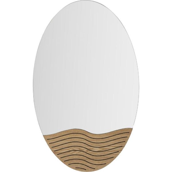 Mauro Ferretti Specchio Da Parete Linee 50X1,5X80 Cm Naturale-image