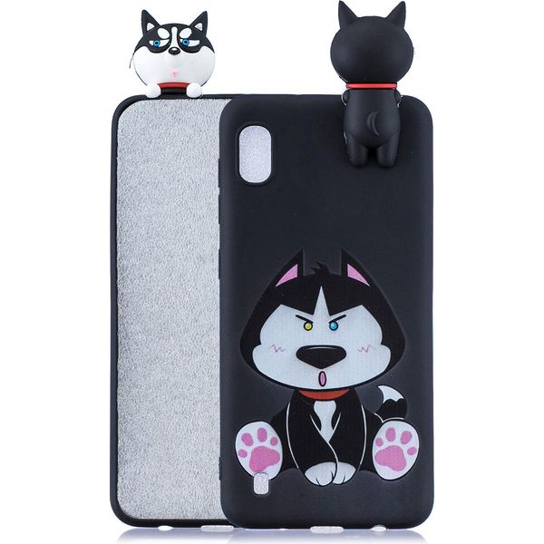 Per Samsung A01 Soft Tpu Case Back Cover 3D Cartoon Painting Mobile Phone Shell Cute Husky-image