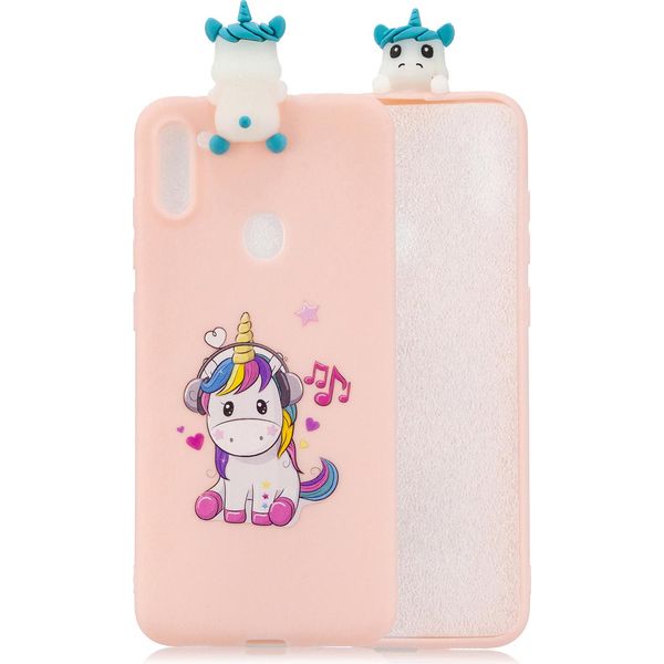 Per Samsung A11 Tpu Back Cover 3D Cartoon Painting Soft Mobile Phone Case Shell Horse-image