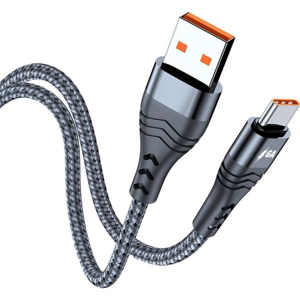 Cavo Usb Tipo C 6A 66W Ricarica Veloce Caricatore Cavo Dati Per Huawei Xiaomi Samsung Oppo 1 Metro-image