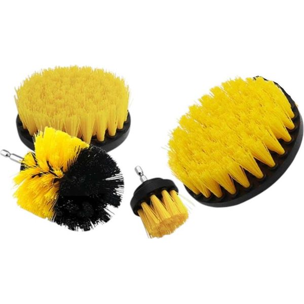 Set Di Spazzole Per Trapano - 4 Pezzi - 50Mm - 89Mm - 100Mm - 120Mm - Accessorio Spazzola Di Pulizia - Spazzole Per Trapano - Spazzole Di Pulizia Per Esterno E Interno-image
