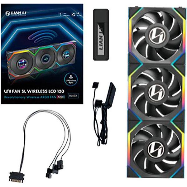 Lian Li Uni Fan Sl Wireless Lcd LüFter Argb Pwm 3Er-Pack Inkl-image