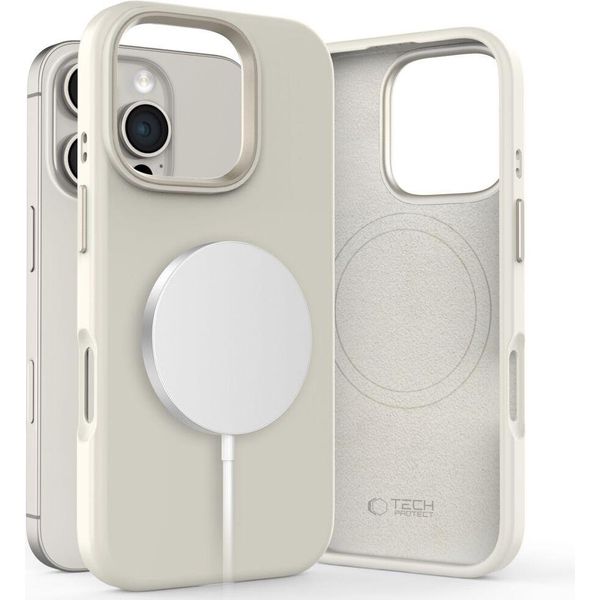 Tech-Protect Silicone Pure Magsafe Iphone 16 Pro Cosmic Latte-image