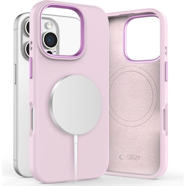 Tech-Protect Silicone Pure Magsafe Iphone 16 Pro Rosa Perla-image