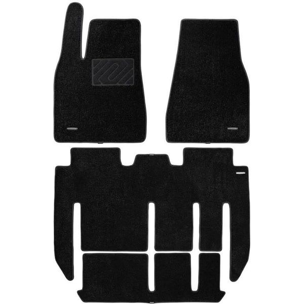 Tesla Model X 7-Seater 2021-2024 Tappetini Per Tutte Le Stagioni - Tappetini Protettivi Premium Antiscivolo E Impermeabili Neri-image