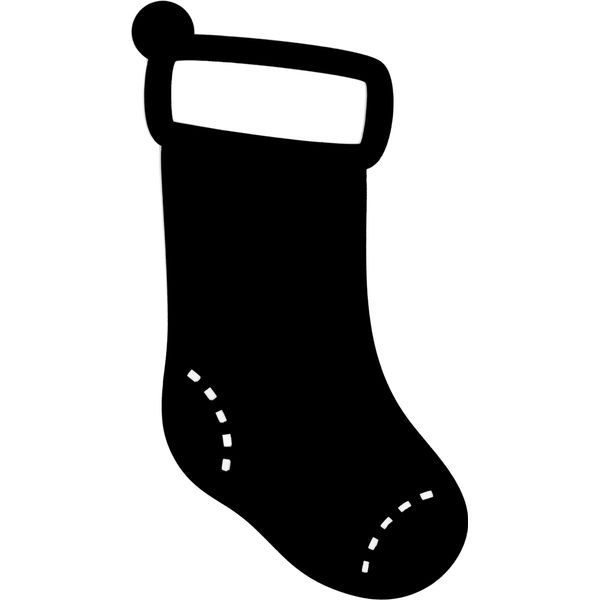 Natale Ciondolo Calzino In Acciaio Nero Decorazione Di Natale-image