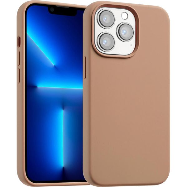 Custodia Per Iphone 13 Pro - Silicone - Accezz Soft Case/Backcover - Marrone Chiaro-image