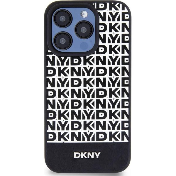 Dkny, Custodia Protettiva Per Iphone 13 Pro Max Con Motivo A Righe In Basso, Nero-image