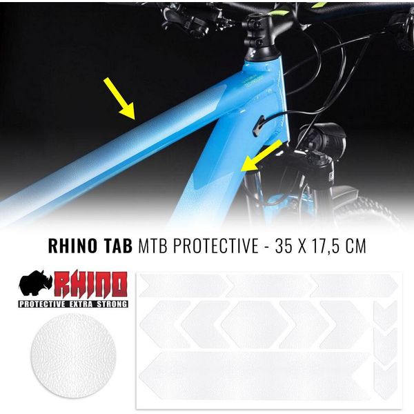 Kit Di Protezione Del Telaio Della Bicicletta Rhino Mtb, Trasparente, 35 X 17,5 Cm-image