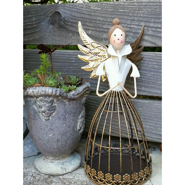 Dekoengel Vanessa, Creme-Gold Engel Vanessa, Creme - 21 Cm-image