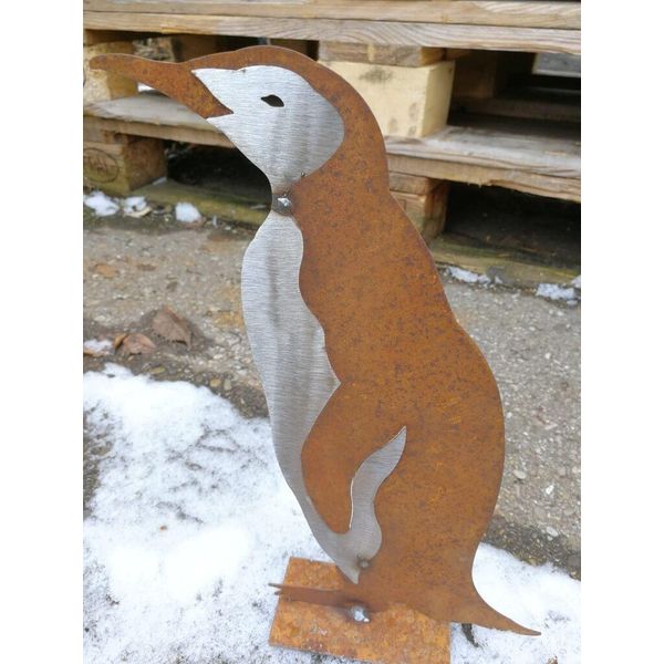Pinguino Imperatore In Acciaio Inox - 120 Cm-image