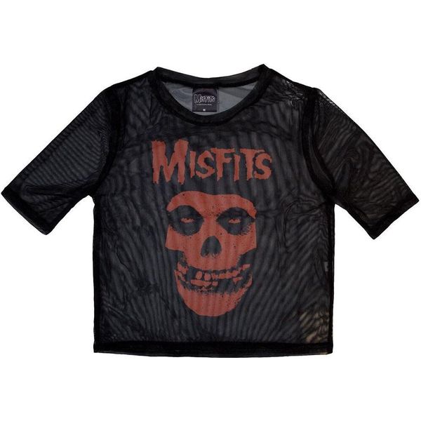 Misfits - Top Corto Logo Per Donna RO12639 (Xs) (Nero/Arancione)-image
