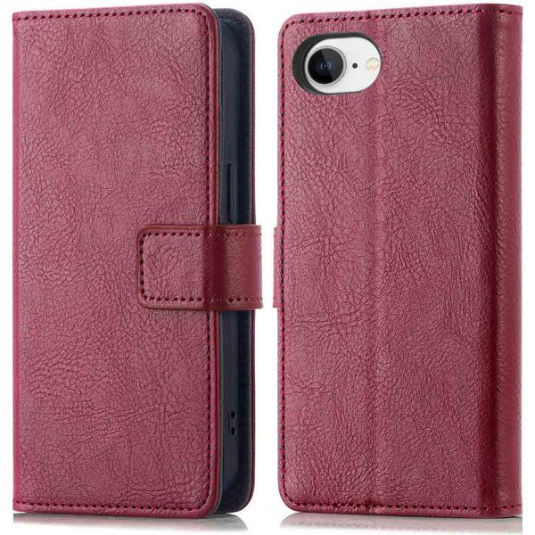 Custodia Imoshion Per Apple Iphone 16E - Cover Flip A Libro - Rosso Scuro-image