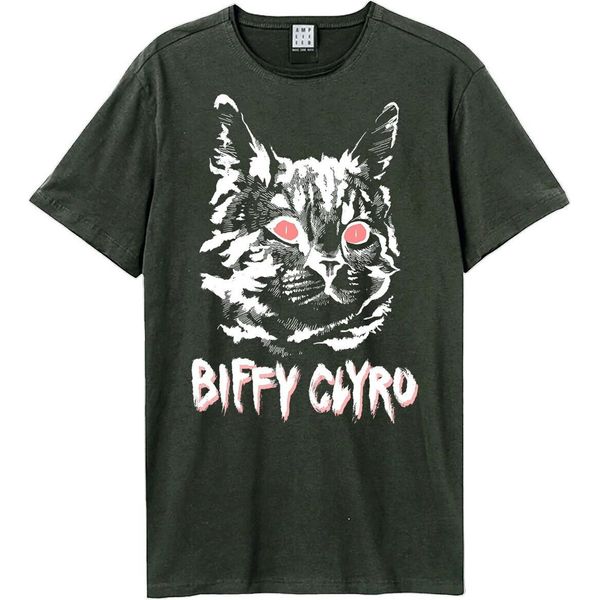 Amplified - Maglietta "Black Cat"" Per Uomo/Donna Unisex GD1873 (L) (Charcoal)"-image