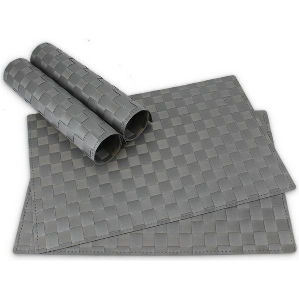 Tovagliette Modern Set Di 4 Grigio Come Tovagliette Da Tavola-image