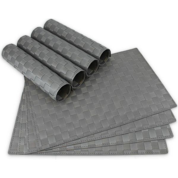 Tovagliette Modern Set Di 8 Grigio Come Tovagliette Da Tavola-image