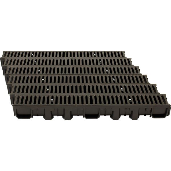 Scarmaxx 6M Canale Di Drenaggio A Pavimento Canale Per Acqua Piovana A15 60 Mm Griglia A Barre Grigio - 13X600X11,5Cm-image
