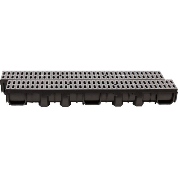 Scarmaxx 2M Canale Di Drenaggio A Pavimento A15 115 Mm Griglia A Barre Grigio - 13X200X11,5Cm-image