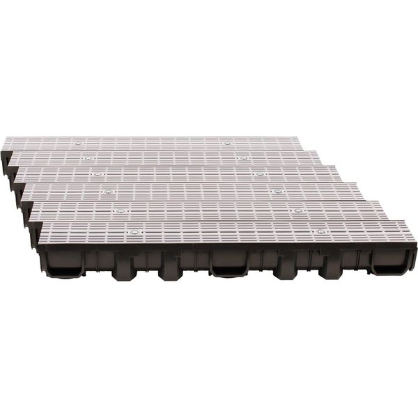 Scarmaxx 6M Canale Di Drenaggio A Pavimento A15 60 Mm Griglia Longitudinale Grigia - 13X600X11,5 Cm-image
