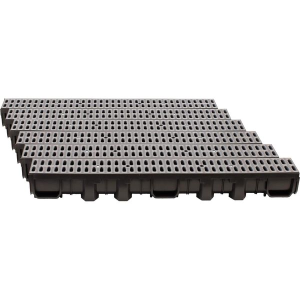 Scarmaxx 6M Canale Di Drenaggio A Pavimento A15 115 Mm Griglia A Barre Grigio - 13X600X11,5Cm-image