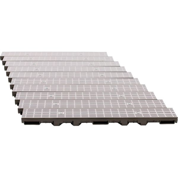 Scarmaxx 10M Canale Di Drenaggio A Pavimento Canale Per Acqua Piovana A15 60 Griglia A Barre Longitudinali Grigio - 13X1000X6Cm-image