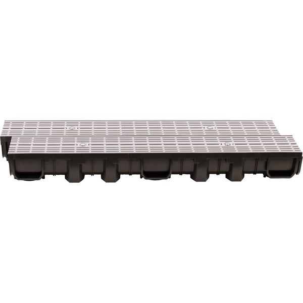 Scarmaxx 2M Canale Di Drenaggio A Pavimento A15 60 Mm Griglia Longitudinale Grigia - 13X200X11,5Cm-image