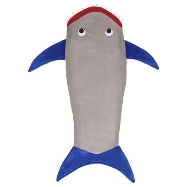 100 X 43 Cm Coperta In Flanella Di Squalo, Coperta Sacco A Pelo Per Bambini 2-8 Anni, Sacco A Pelo Fosforescente - Squalo Mermaidream-image