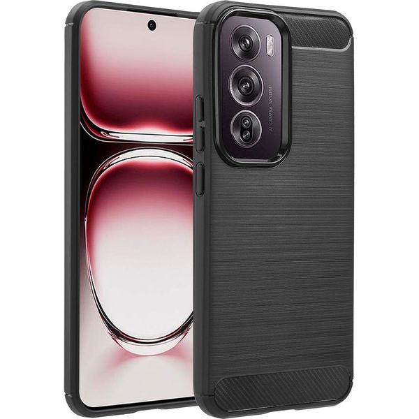 Oppo Reno 12 Cover - Silicone - Imoshion Custodia Morbida/Copertina Posteriore - Nero-image