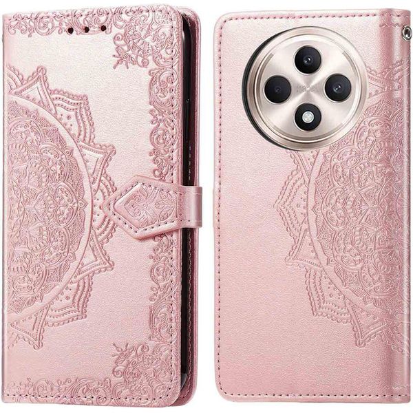Oppo Reno 12F Sleeve - Pelle Finta - Flip Cover Imoshion - Finitura Oro Rosa-image