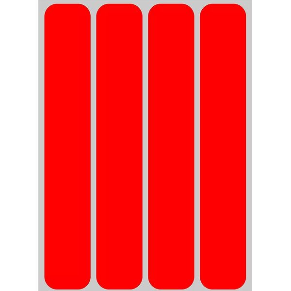 Set Di Adesivi Riflettenti Per La Custodia Moto Red 4 Pezzi-image