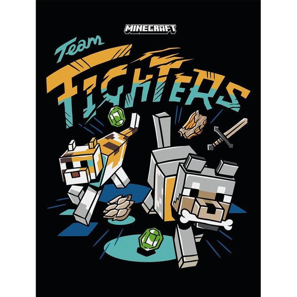 Minecraft - Stampa Su Tela "Team Fighters"" PM11101 (Taglia Unica) (Grigio/Giallo/Blu)"-image