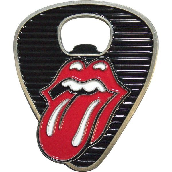 The Rolling Stones - Apribottiglie "Classic Tongue"", Plettro RO12270 (Taglia Unica) (Nero/Rosso)"-image