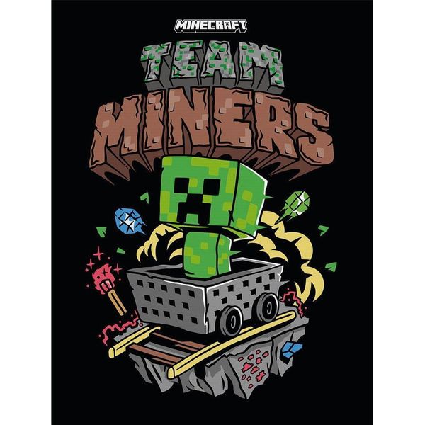 Minecraft - Stampa Su Tela Con Cornice "Team Miners"" PM11149 (40 Cm X 30 Cm) (A Colori)"-image