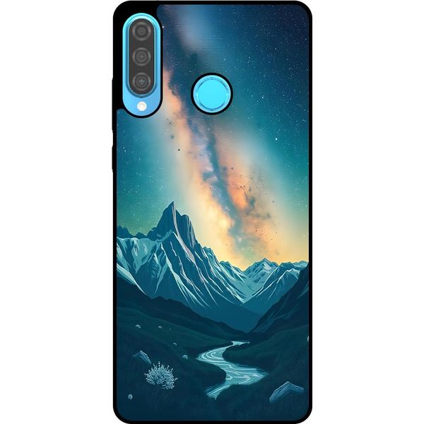 Smartphonica Custodia Per Telefono Adatta A Huawei P30 Lite Con Impronta Del Cielo Stellato - Custodia Backcover In Tpu Con Design Spaziale E A Forma Di Via Lattea-image