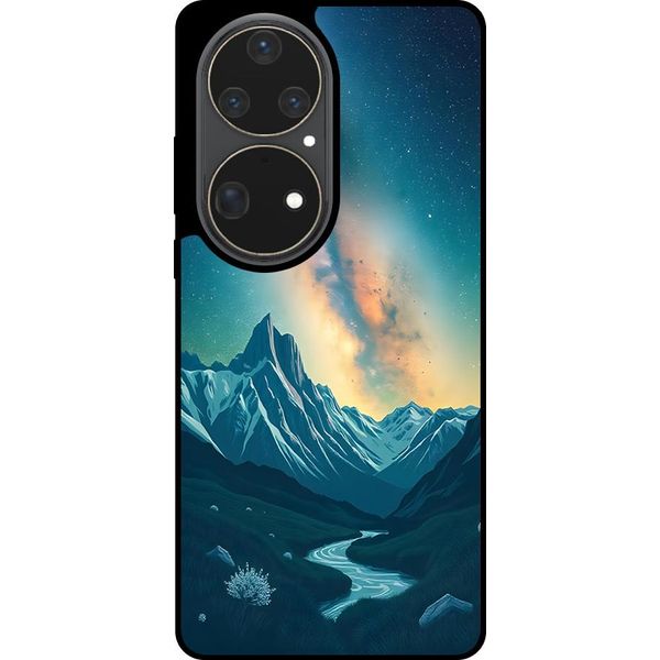 Smartphonica Custodia Per Telefono Adatta A Huawei P50 Pro Con Impronta Del Cielo Stellato - Custodia Backcover In Tpu Con Design Spaziale E A Forma Di Via Lattea-image