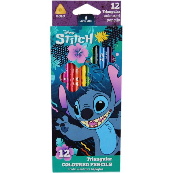 Pastelli A Matita Triangolari 12 Colori Stitch Coolpack Colorino-image