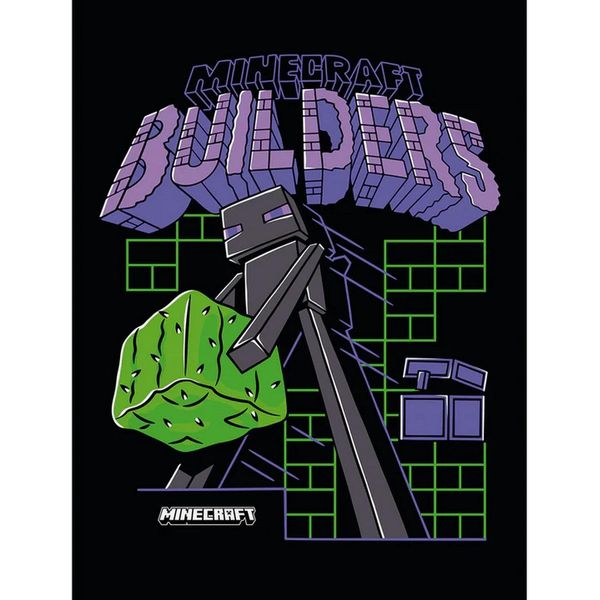 Minecraft - Stampa Su Tela "Builders"" PM11220 (40,5 Cm X 30,5 Cm X 2 Cm) (Nero/Colore)"-image