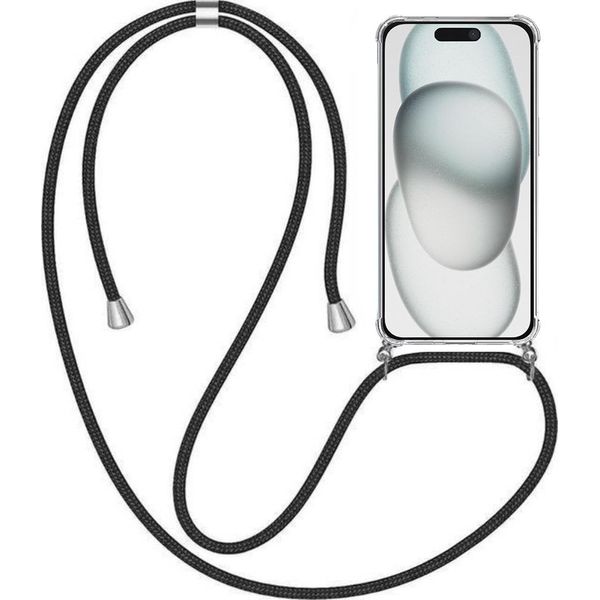 Custodia Per Iphone 15 Con Catena E Bumper - Cover Posteriore In Tpu Antiurto Con Cinturino - Smartphonica-image