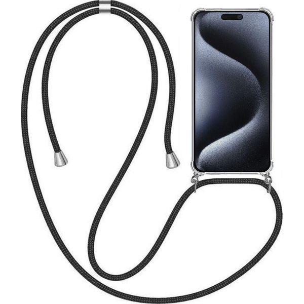 Custodia Per Iphone 15 Pro Max Con Catena E Bumper - Cover Posteriore In Tpu Antiurto Con Cinturino - Smartphonica-image