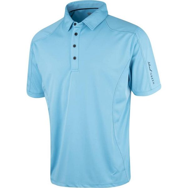 Island Green - Polo Trapuntata Da Uomo - Emblema PB317 (S) (Turchese)-image