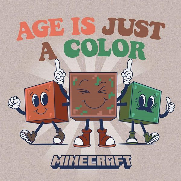 Minecraft - Leinwanddruck "L'età è Solo Un Colore"" PM11171 (30 Cm X 30 Cm X 1,8 Cm) (Beige/Bunt)"-image